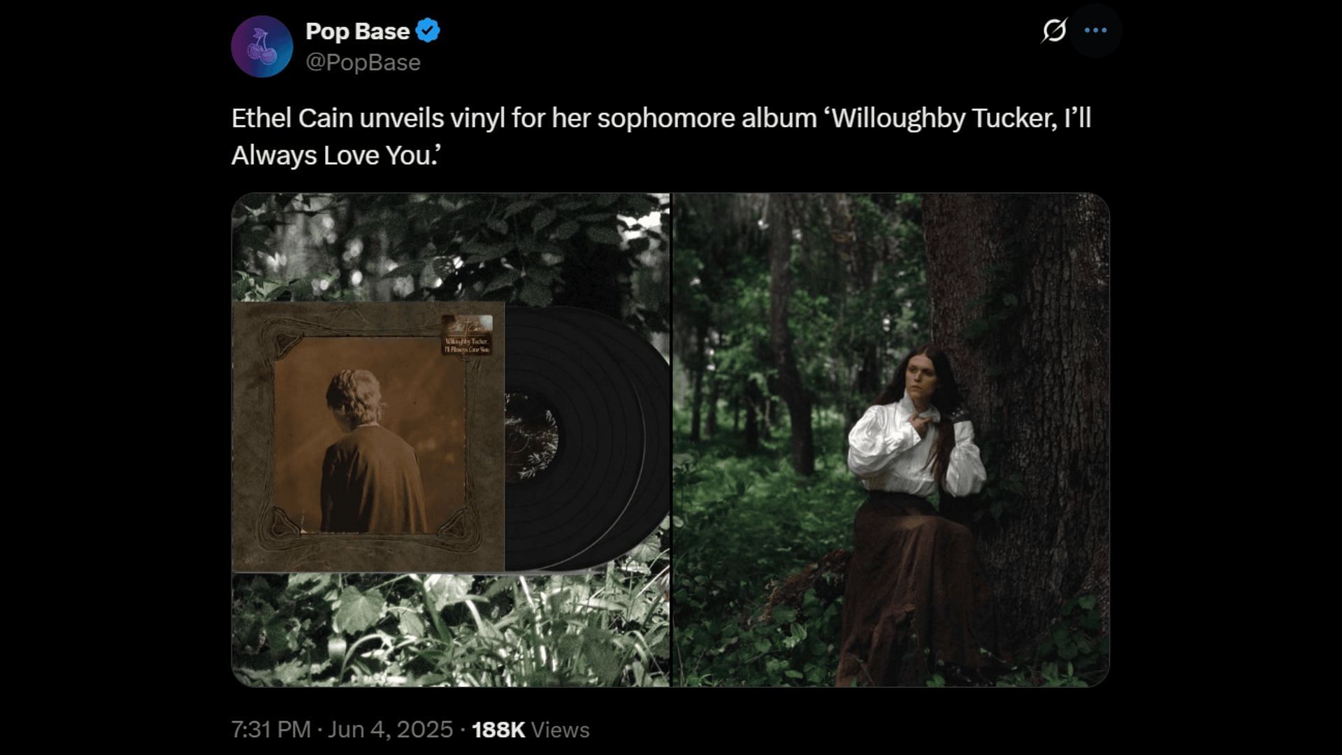 Ethel Cain's sophomore album will be released on August 8 (Image via X/ @@PopBase)